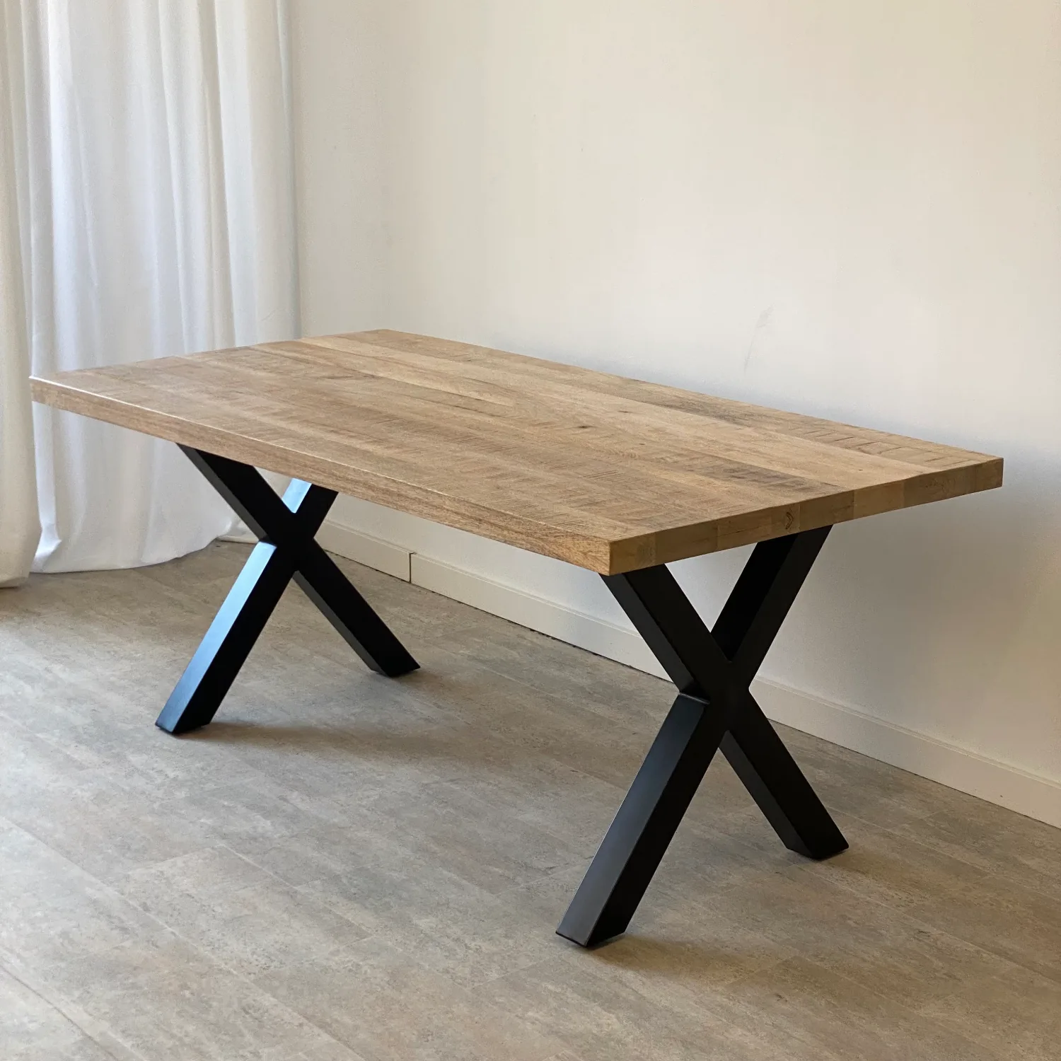 Mesa comedor 180cm metal madera MANGO