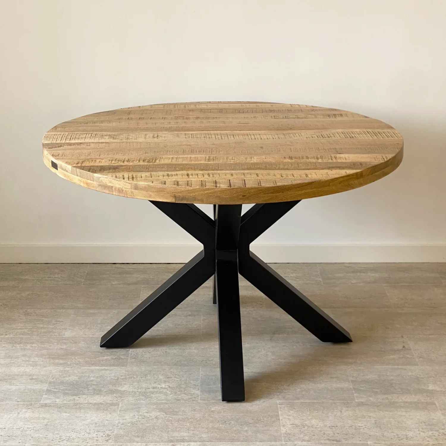 Mesa comedor redonda 140cm metal madera MANGO - Imagen 3