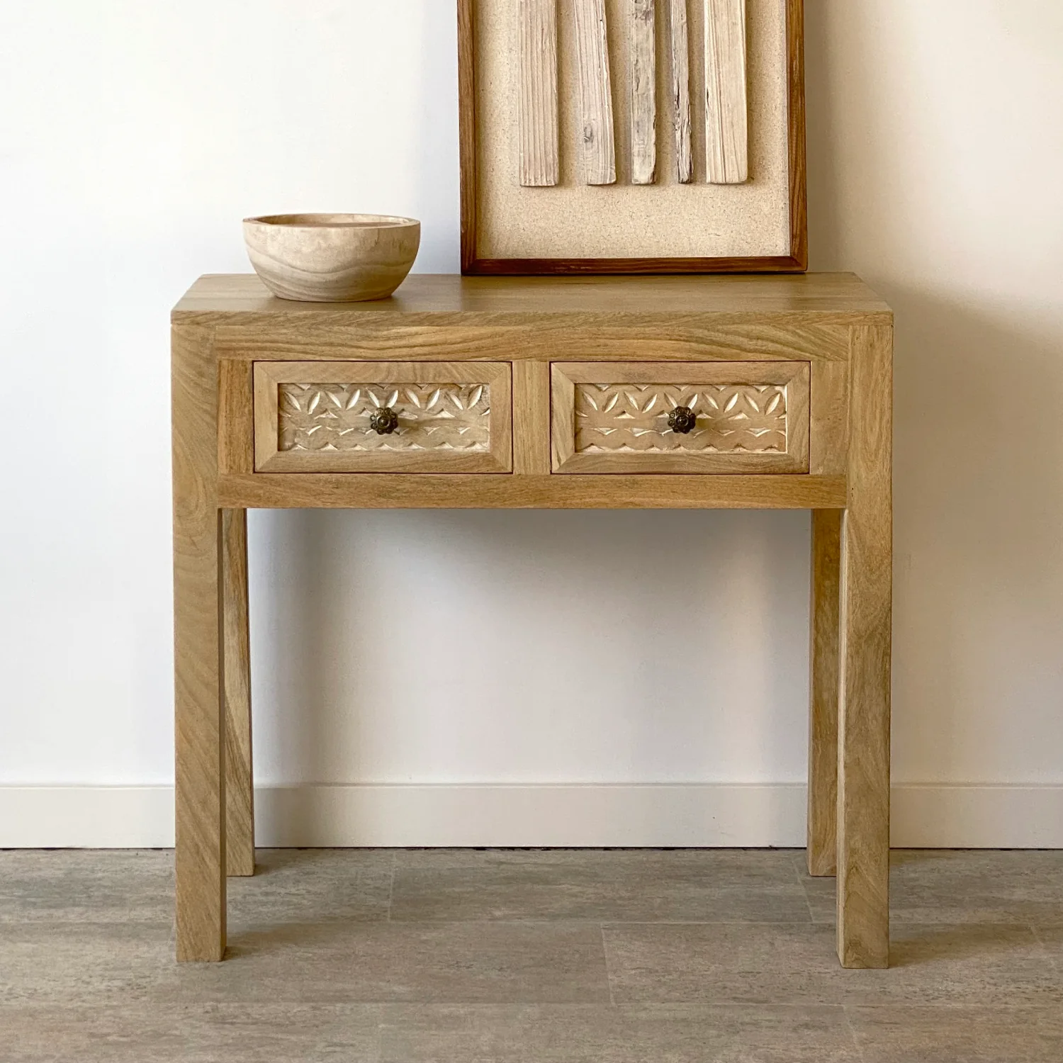 Consola 80cm madera mango MENORCA