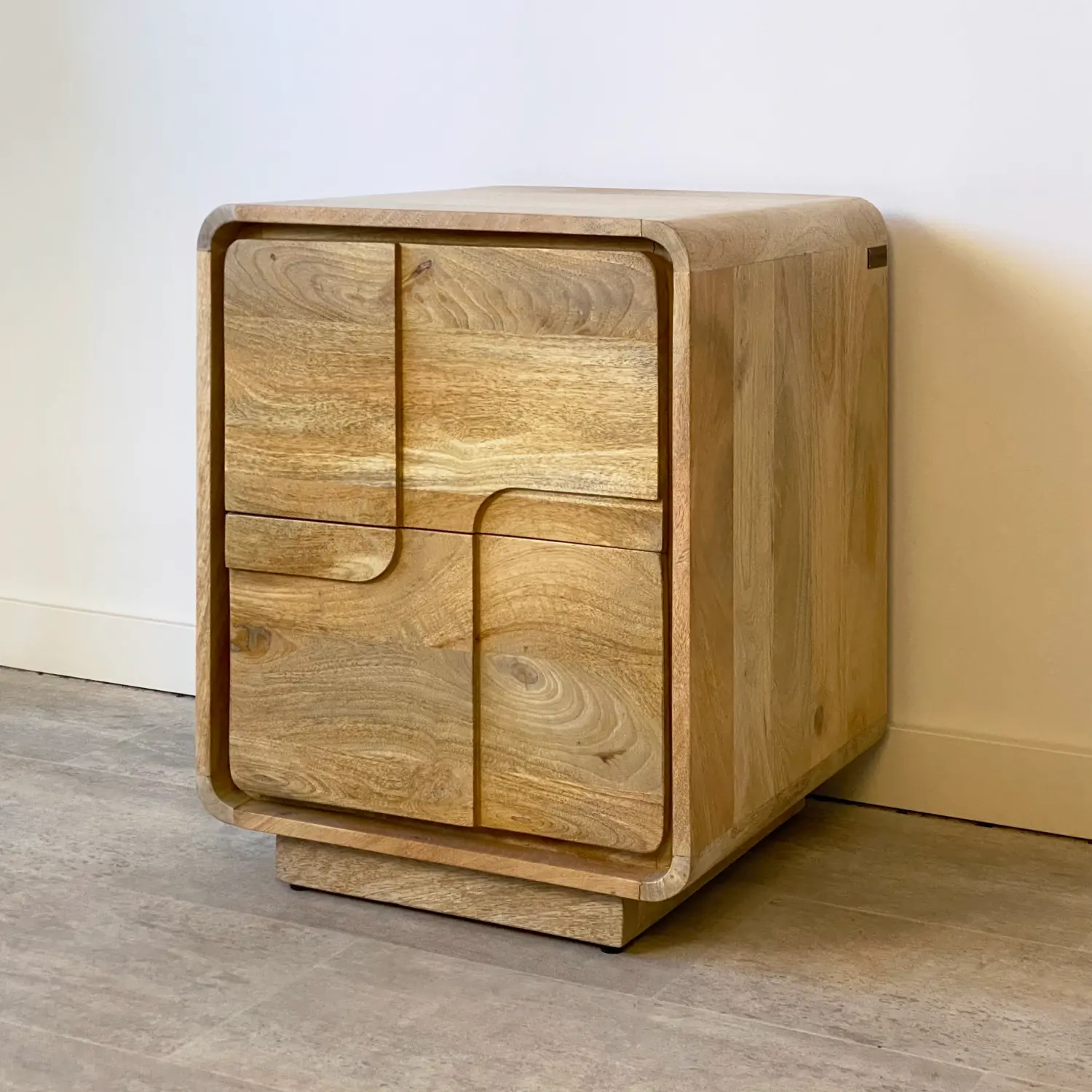 mesita noche 2 cajones