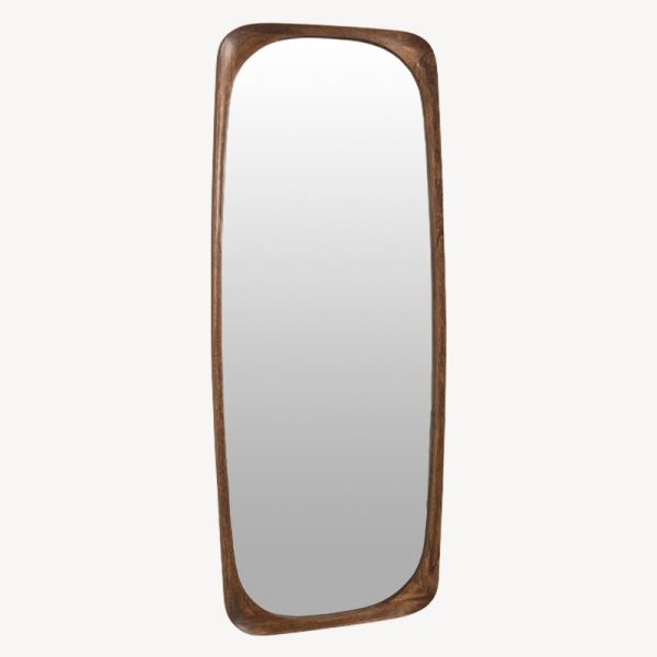 Espejo pared madera nogal