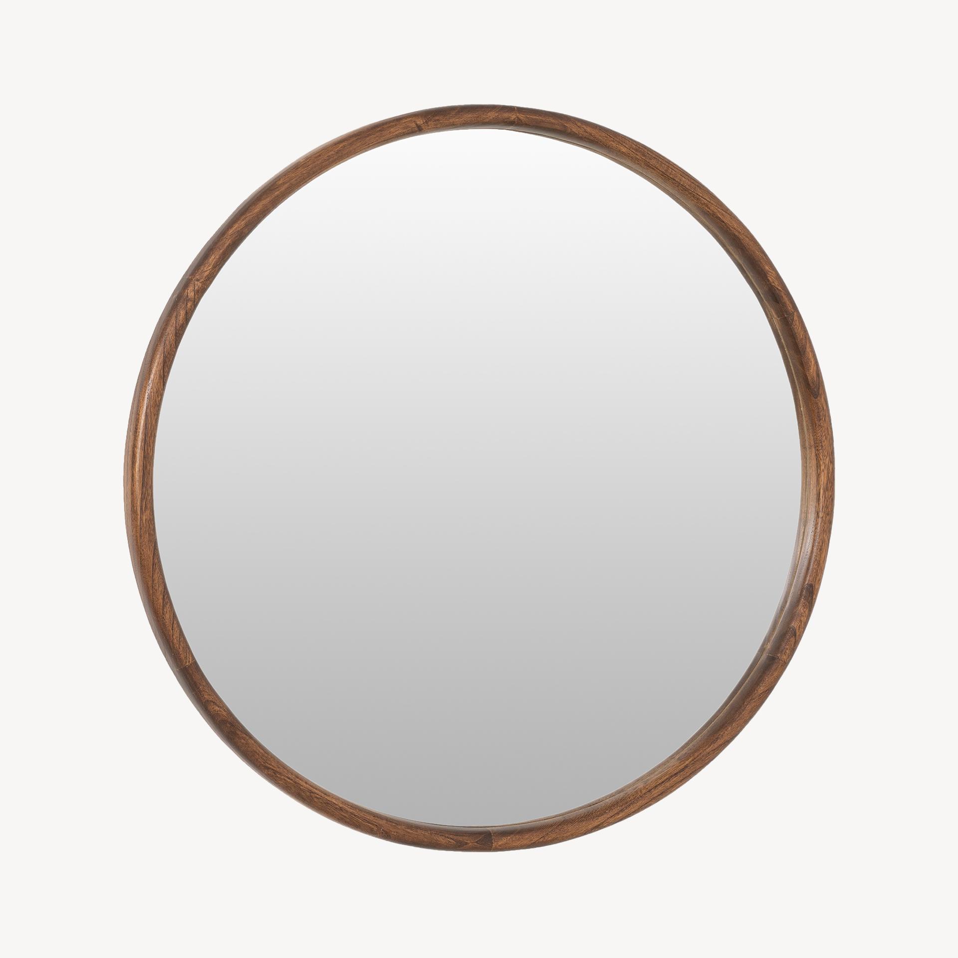 Espejo circular nogal grande