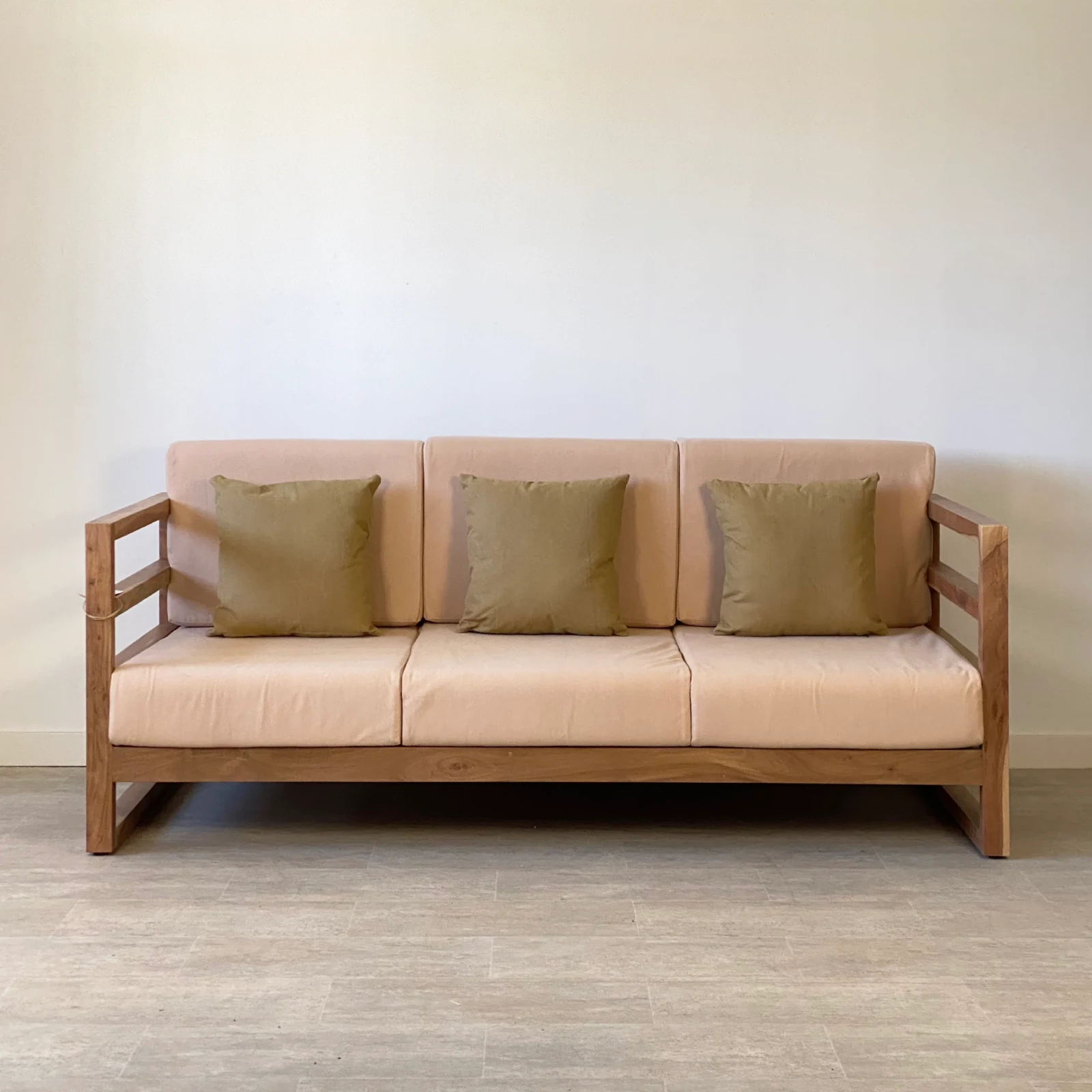 Sofá 3 plazas jardín madera acacia FORMENTERA - Imagen 2