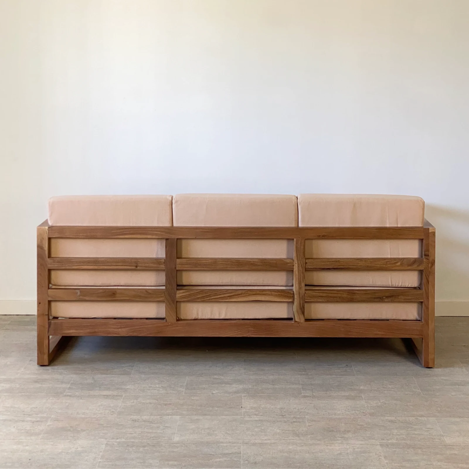 Sofá 3 plazas jardín madera acacia FORMENTERA - Imagen 3