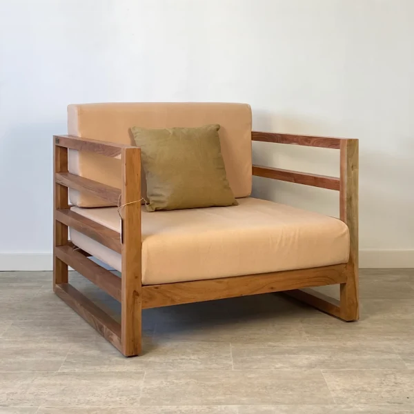 Sillón 1 plaza jardín madera acacia FORMENTERA