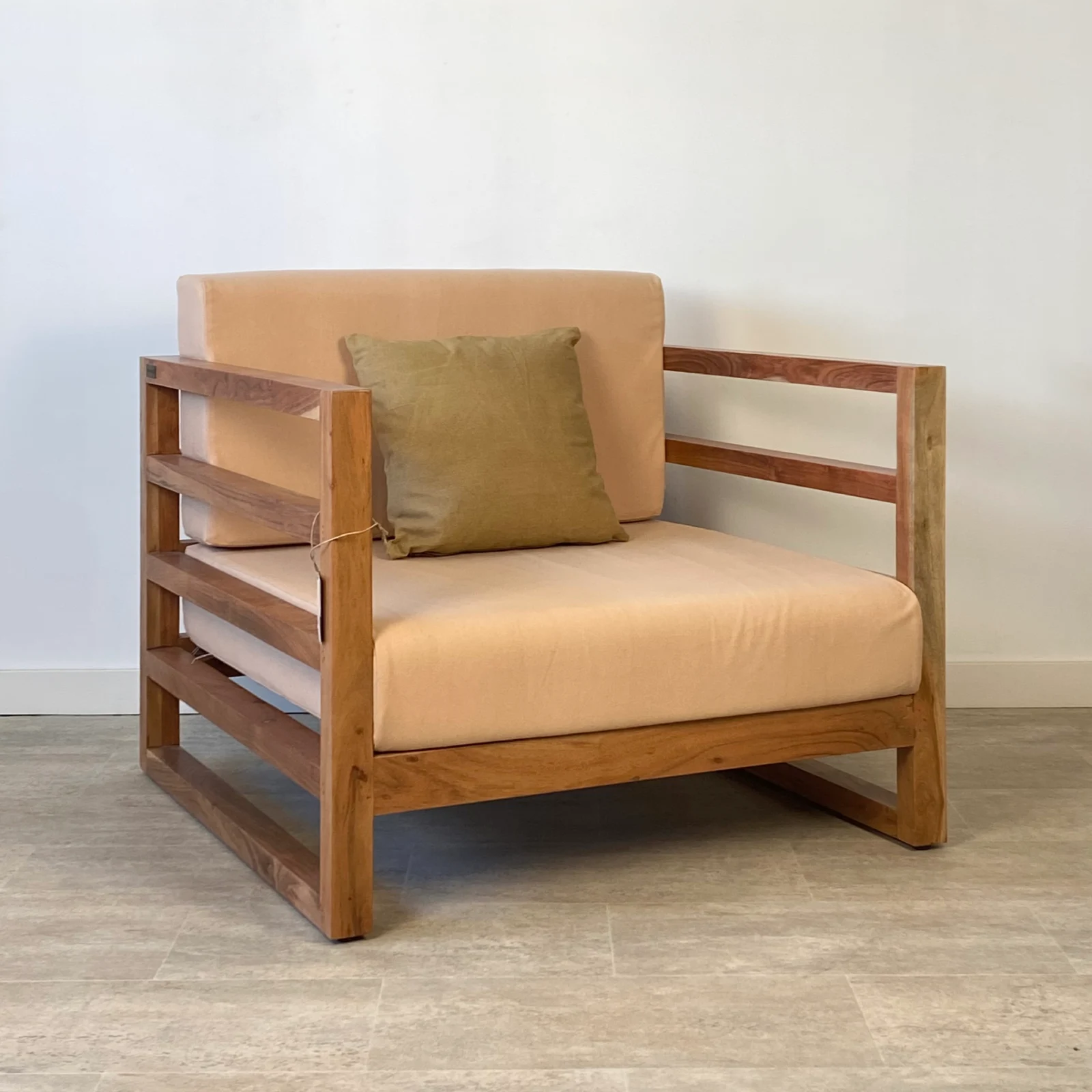 Sillón 1 plaza jardín madera acacia FORMENTERA - Imagen 2