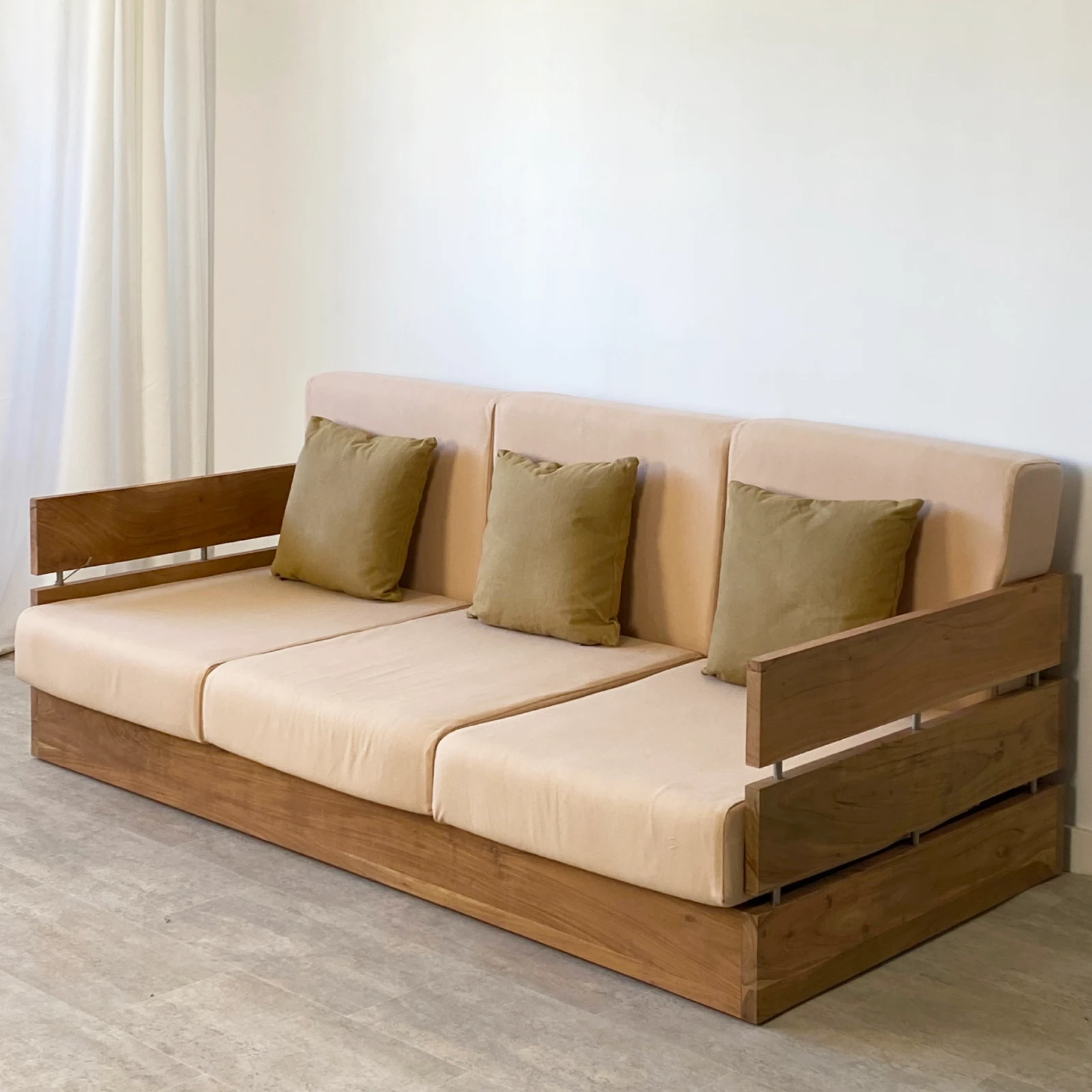 Sofá 3 plazas jardín madera acacia ALTEA - Imagen 3