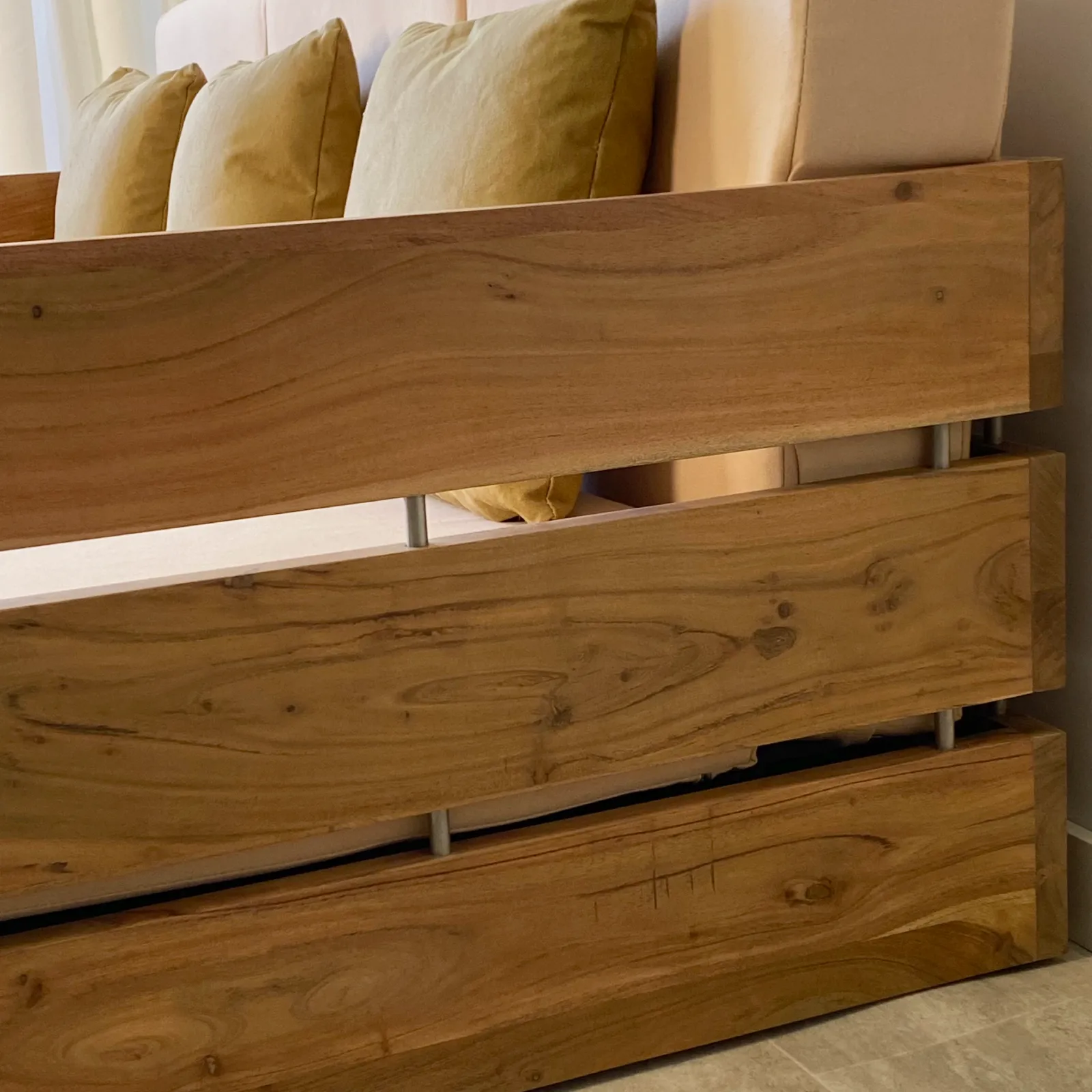 Sofá 3 plazas jardín madera acacia ALTEA - Imagen 7