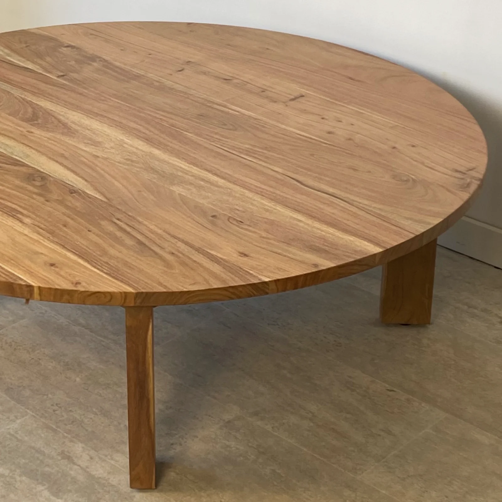 Mesa centro redonda jardín madera acacia ALTEA - Imagen 3