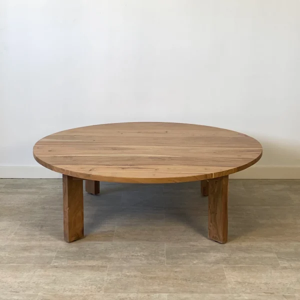 Mesa centro redonda jardín madera acacia ALTEA