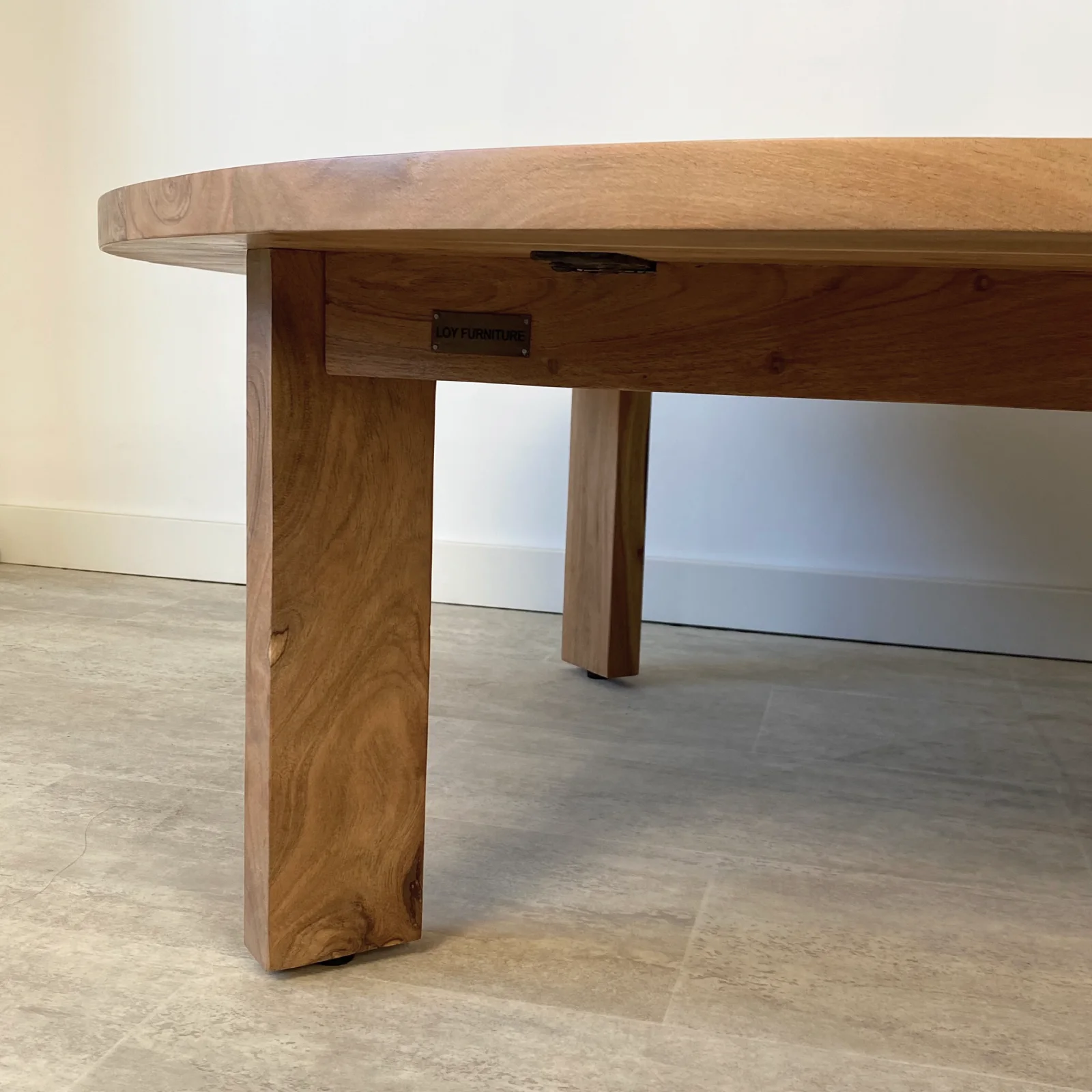 Mesa centro redonda jardín madera acacia ALTEA - Imagen 7