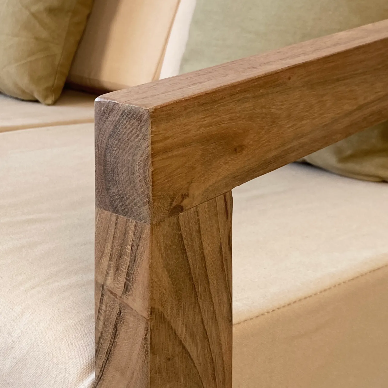 Sofá 3 plazas jardín madera acacia BALI - Imagen 4