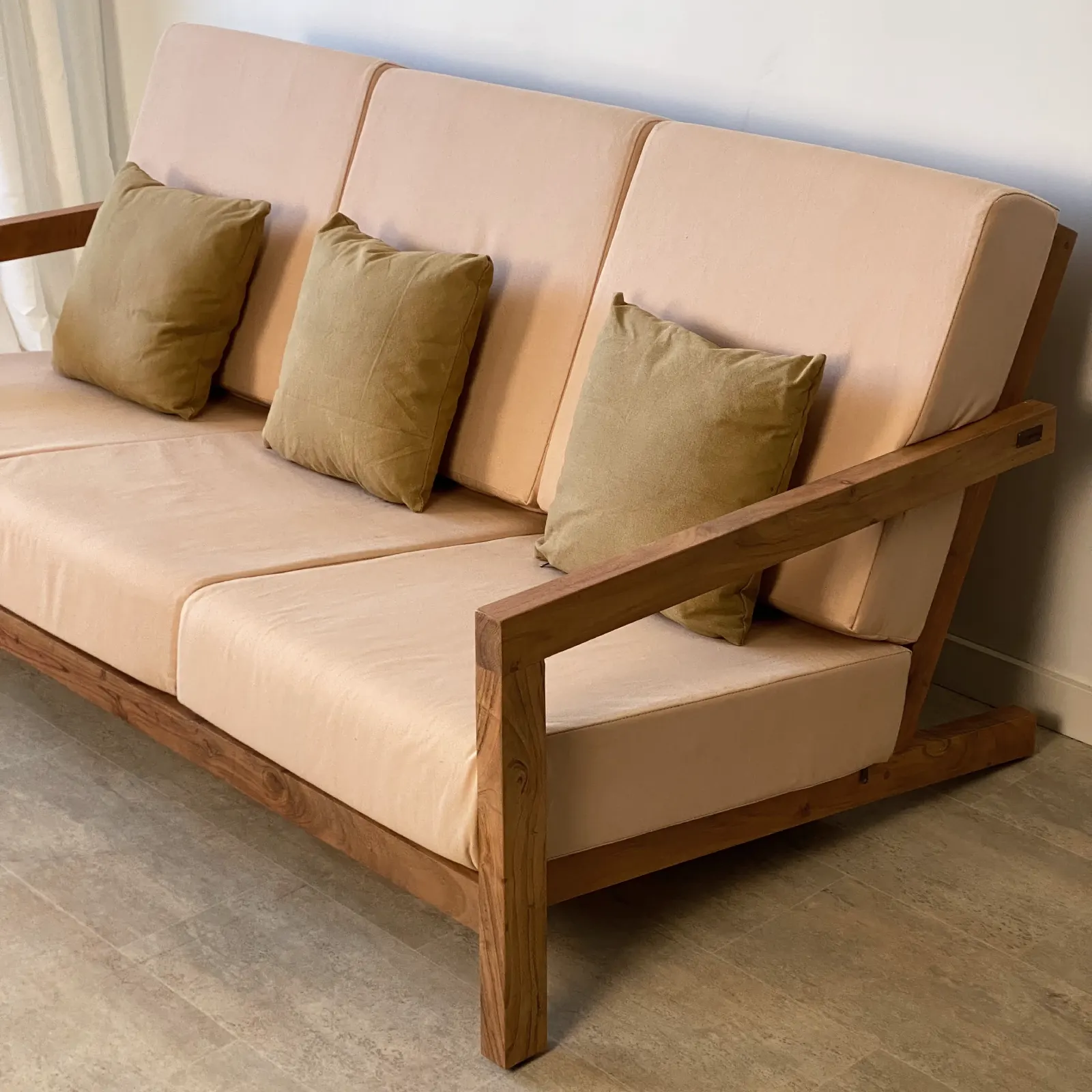 Sofá 3 plazas jardín madera acacia BALI - Imagen 8