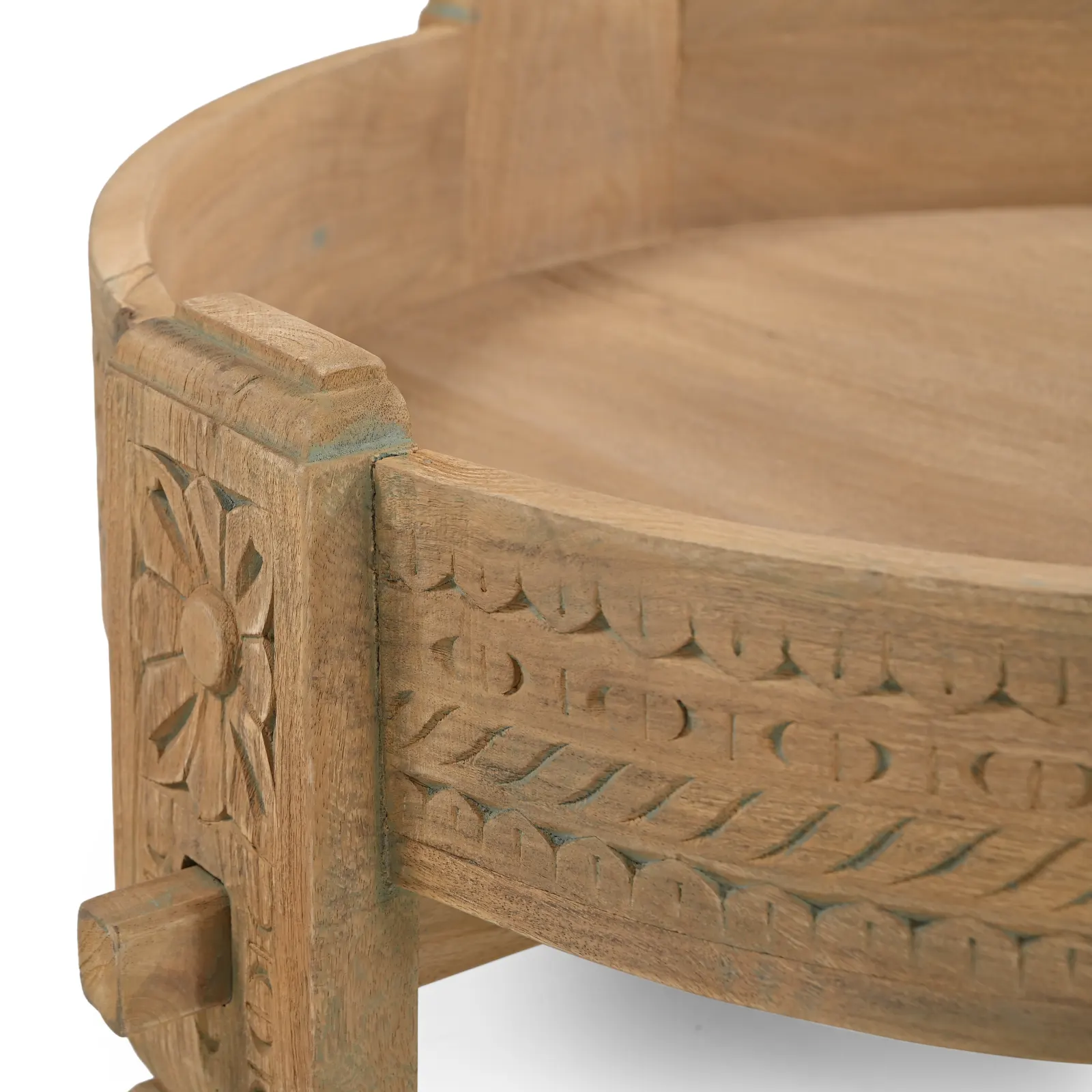 Mesa centro redonda madera mango ANTIC - Imagen 3