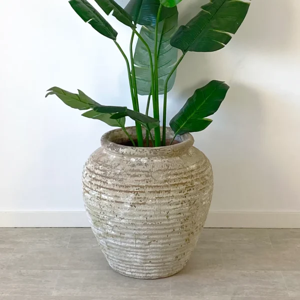 Macetero terracota crema ATLANTIS