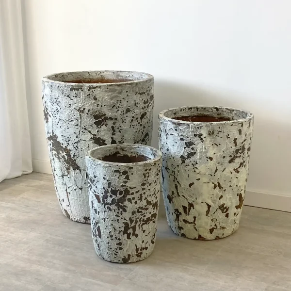 Set 3 maceteros terracota verde BLIST