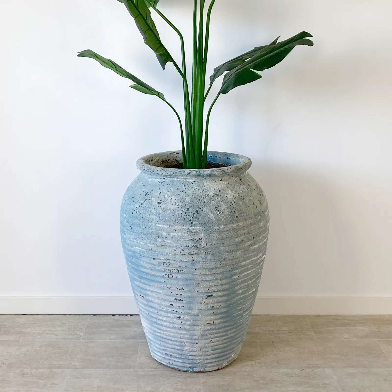 Macetero terracota azul ANTIC - Imagen 2