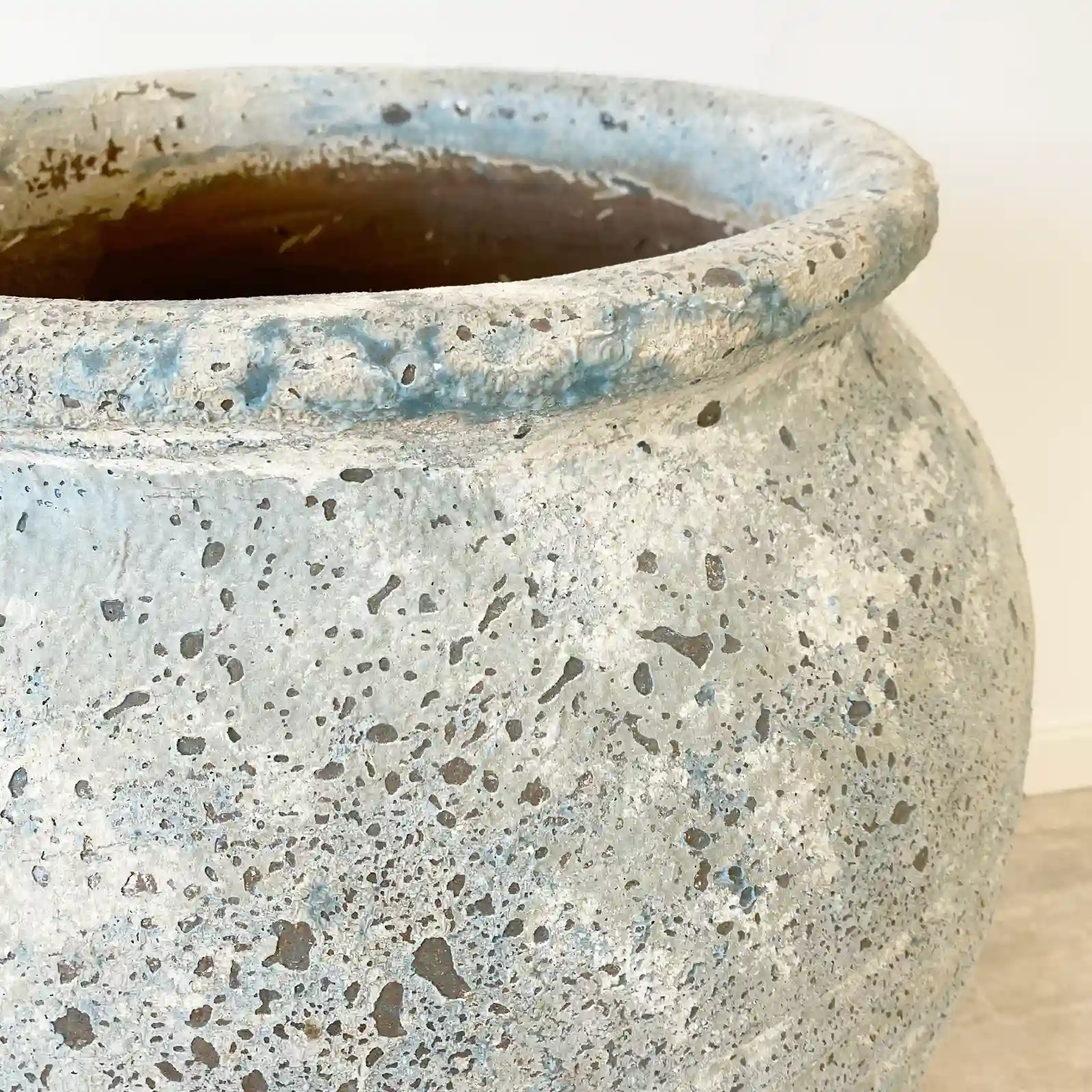 Macetero terracota azul ANTIC - Imagen 8