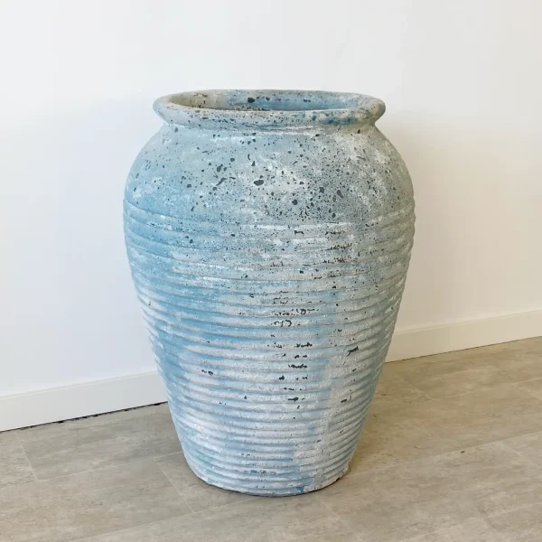 Macetero terracota azul ANTIC