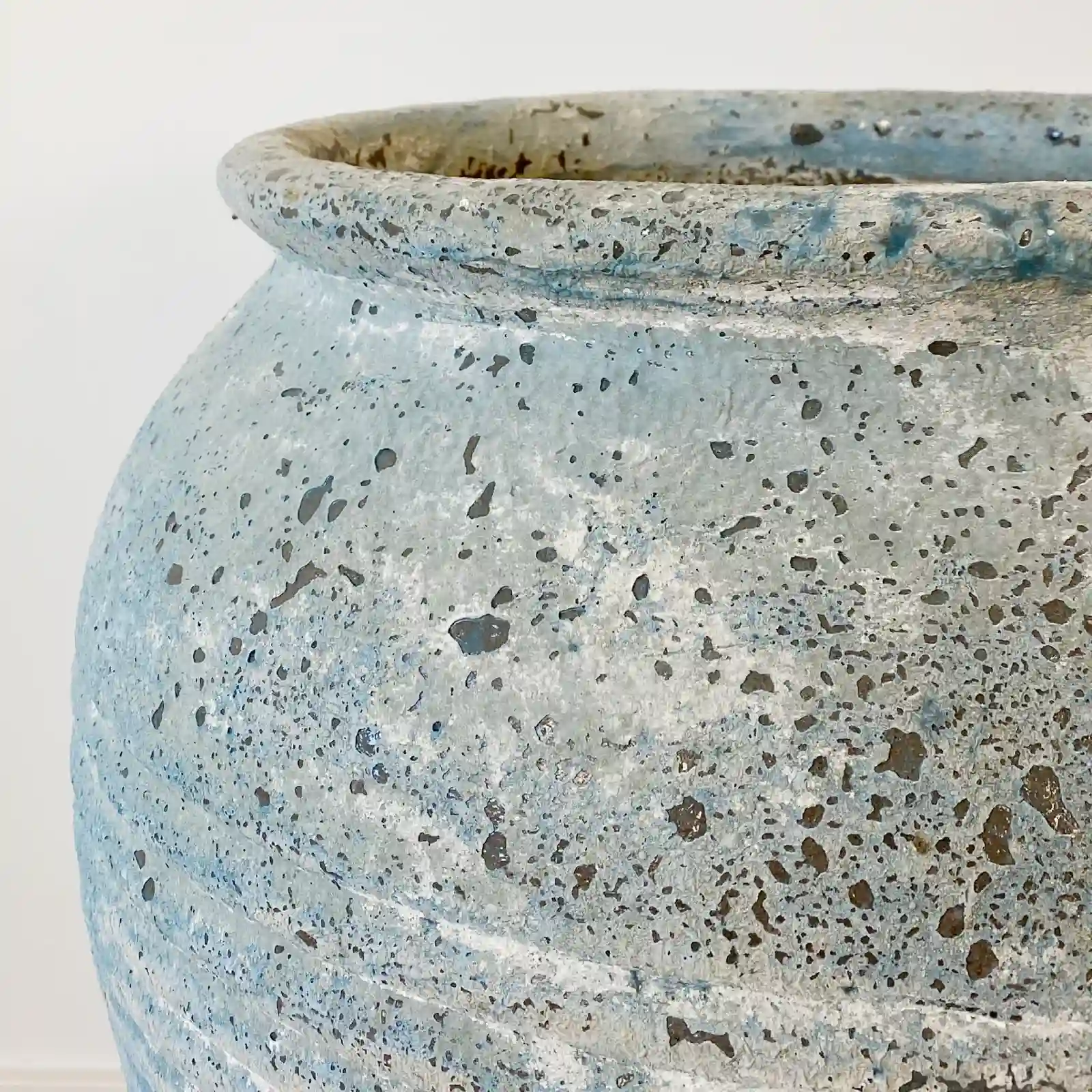 Macetero terracota azul ANTIC - Imagen 5