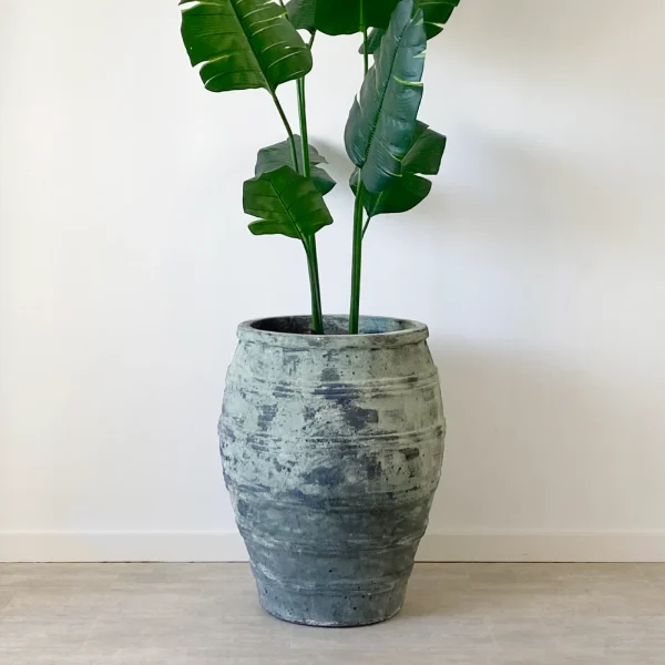 Macetero terracota verde ATLANTIS