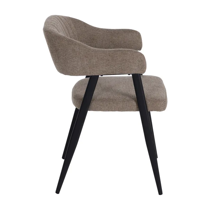 SET 2 SILLAS BEIGE TEJIDO-METAL - Imagen 3