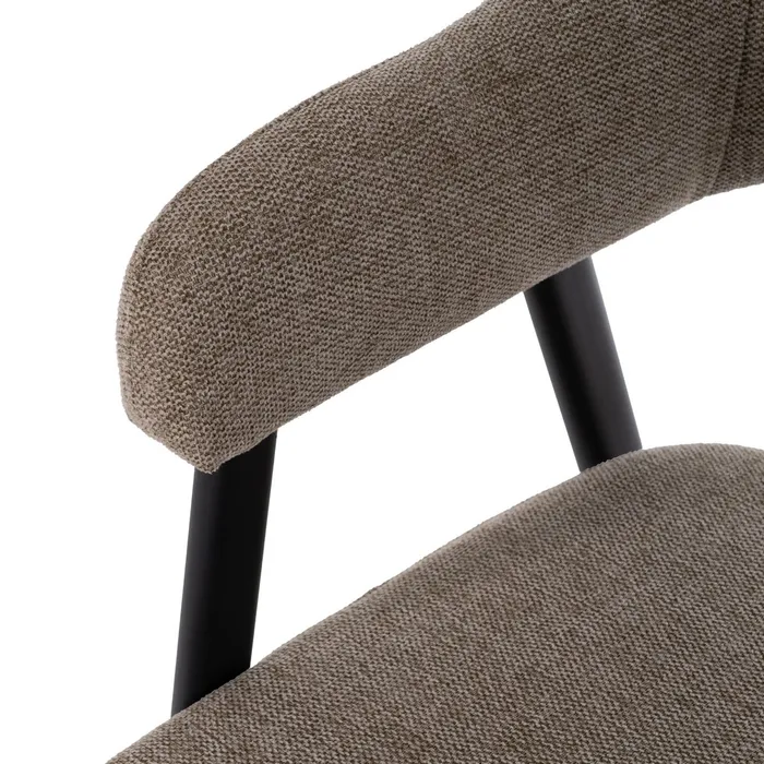 SET 2 SILLAS BEIGE TEJIDO-METAL - Imagen 5