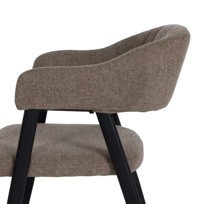 SET 2 SILLAS BEIGE TEJIDO-METAL - Imagen 6