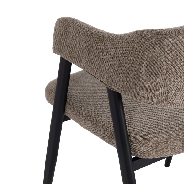 SET 2 SILLAS BEIGE TEJIDO-METAL - Imagen 8