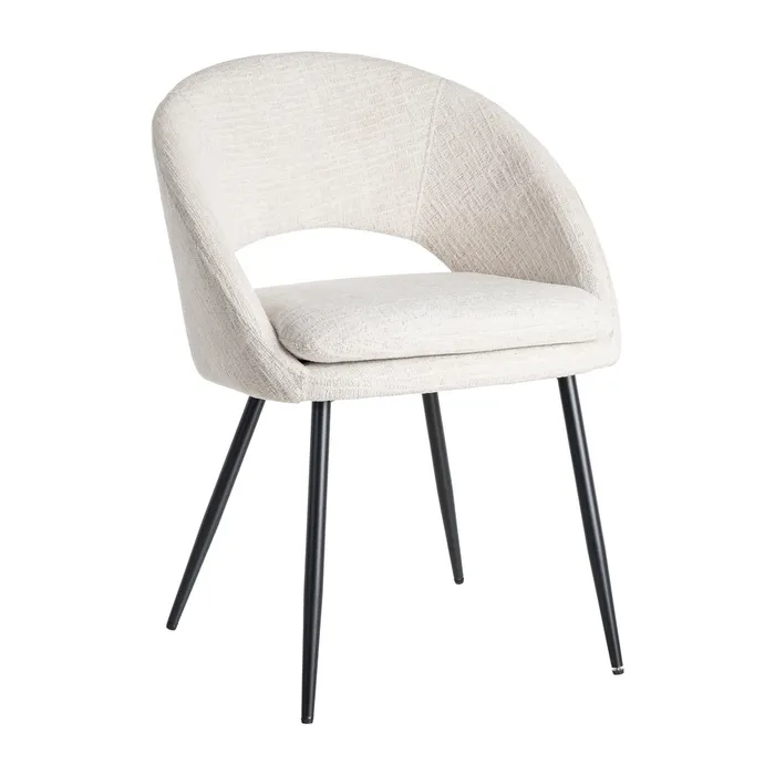 Set 2 sillas hierro crema VERA - Imagen 2