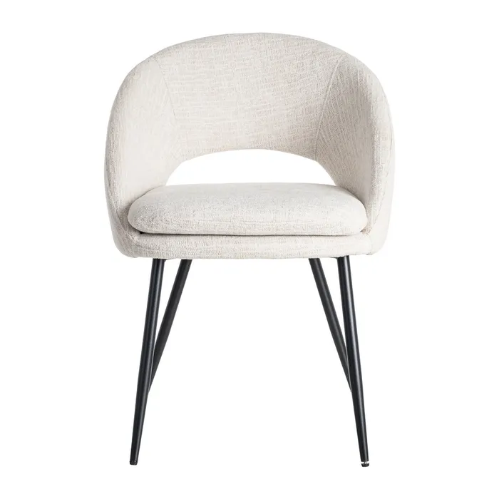 Set 2 sillas hierro crema VERA - Imagen 3