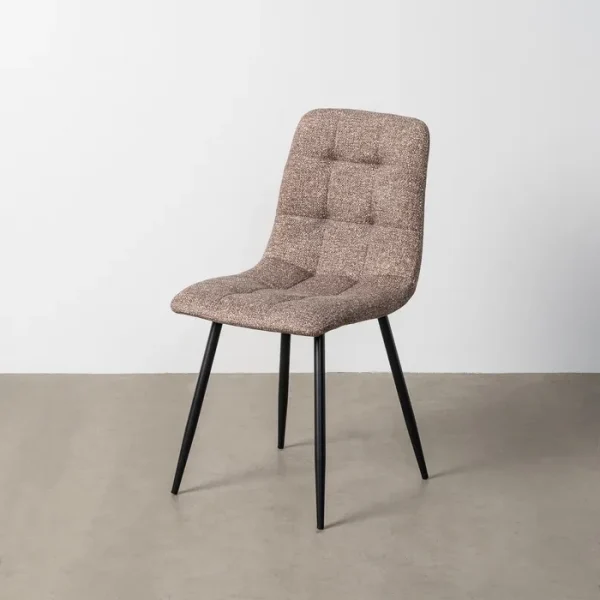 Set 2 sillas hierro jaspeado taupe SORA