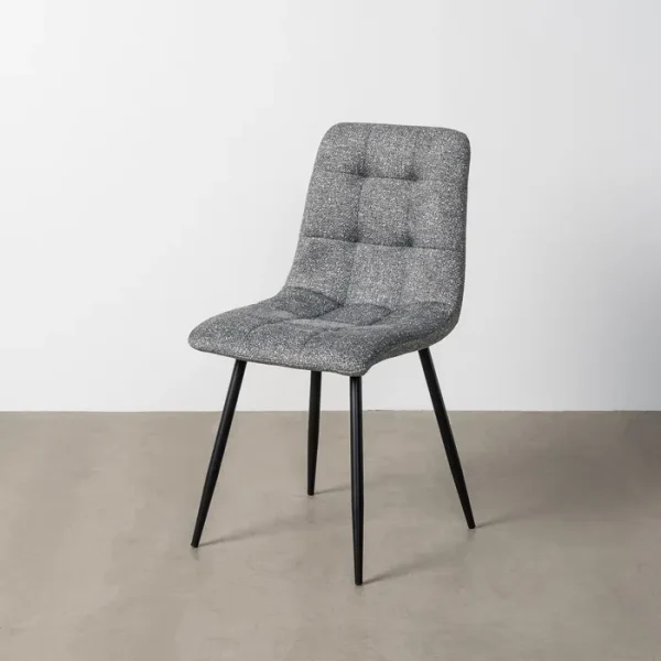 SET 2 SILLAS JASPEADO VERDE TEJIDO-METAL