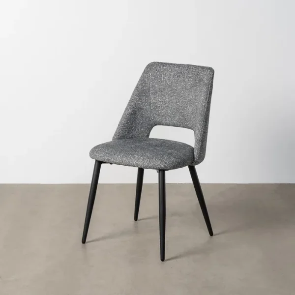 SET 2 SILLAS JASPEADO VERDE TEJIDO-METAL