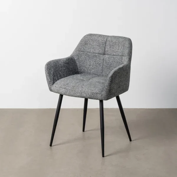 SET 2 SILLAS JASPEADO VERDE TEJIDO-METAL