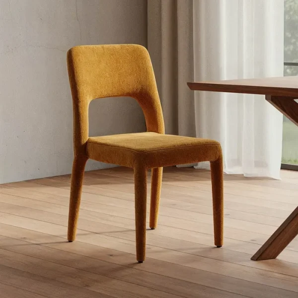 SET 4 SILLA MOSTAZA TEJIDO SALÓN