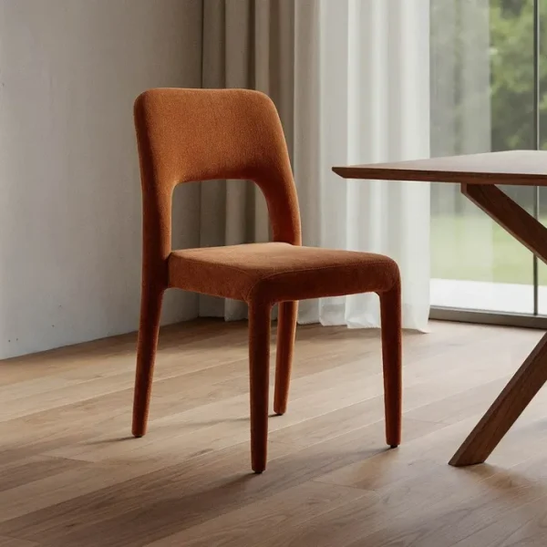 SET 4 SILLA MARRON TEJIDO SALÓN