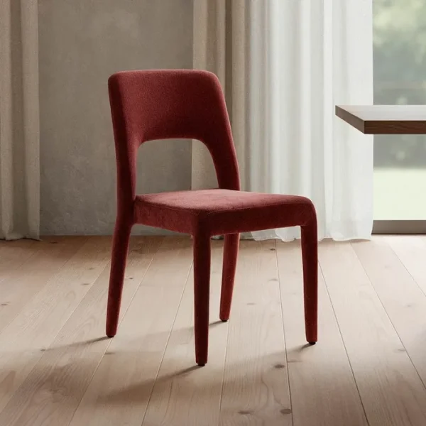 SET 4 SILLA BURDEOS TEJIDO SALÓN