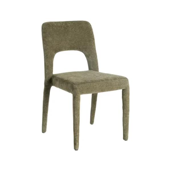 Set 4 sillas tejido verde KORA