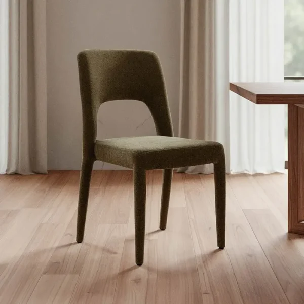 SET 4 SILLA VERDE TEJIDO SALÓN