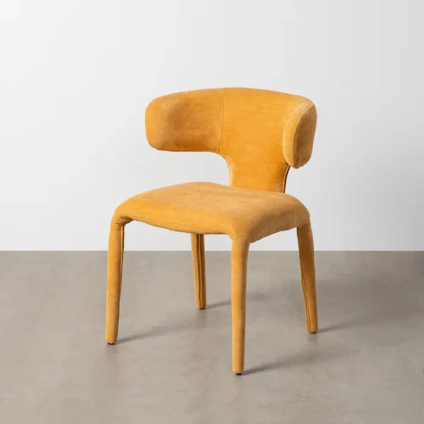 SET 2 SILLAS MOSTAZA TEJIDO