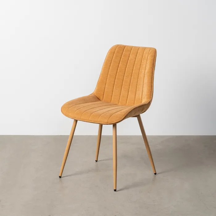 SET 2 SILLAS CAMEL TEJIDO-METAL