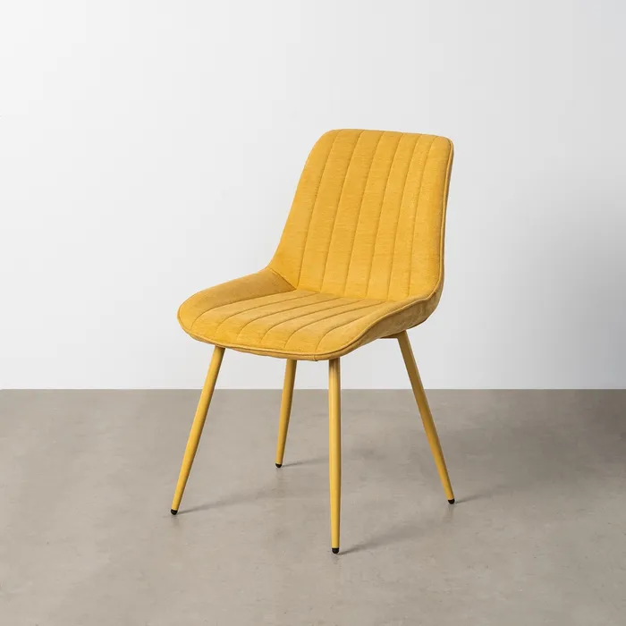 Set 2 sillas hierro amarillo NORA