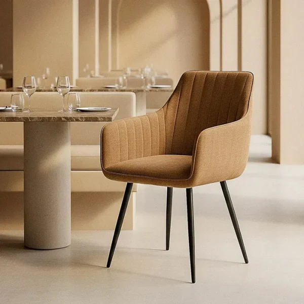 SET 2 SILLAS MARRON TEJIDO-METAL