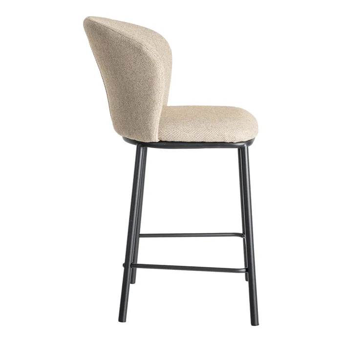 Set 2 taburetes metal beige SPIGA - Imagen 4