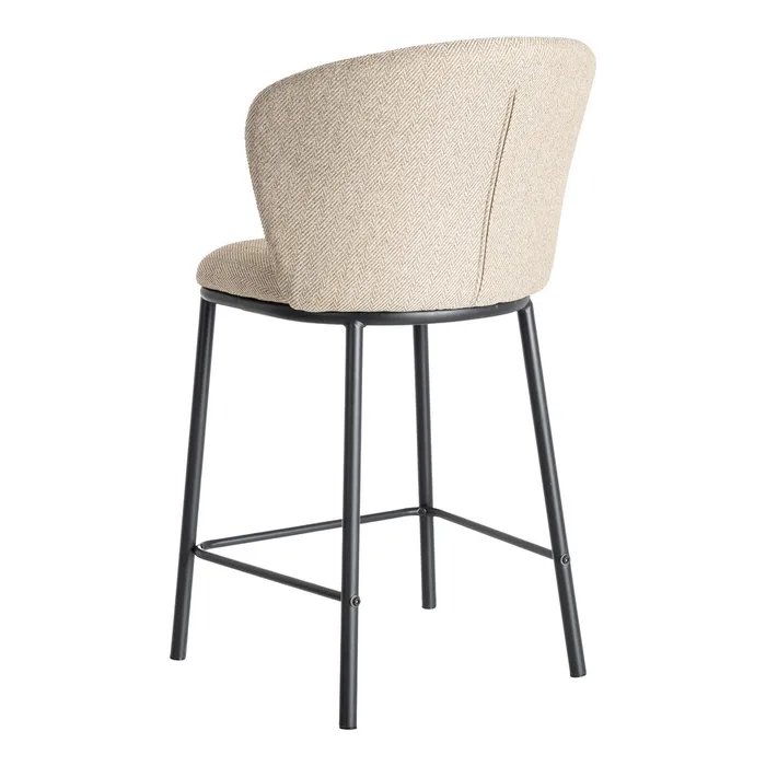 Set 2 taburetes metal beige SPIGA - Imagen 5