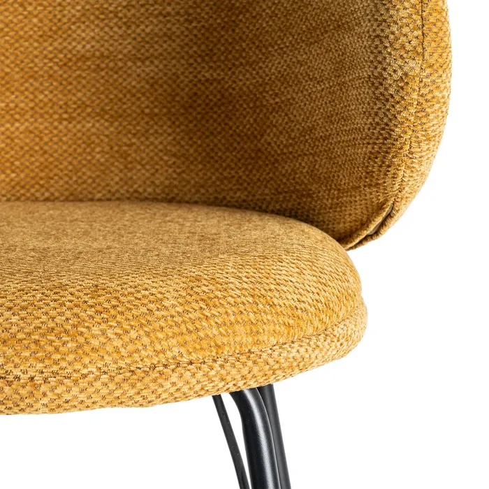 SET 2 TABURETES MOSTAZA TEJIDO-METAL - Imagen 8