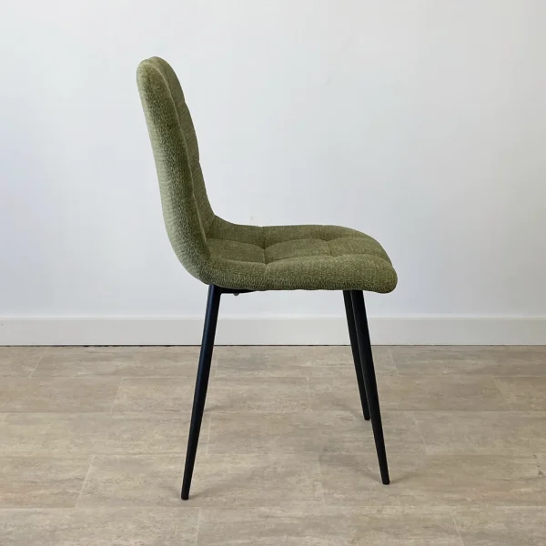 Set 4 sillas tela chenilla verde SEVILLA