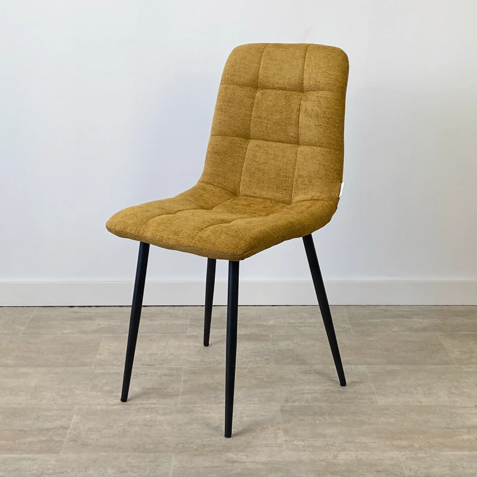 Set 4 sillas tela chenilla ocre SEVILLA