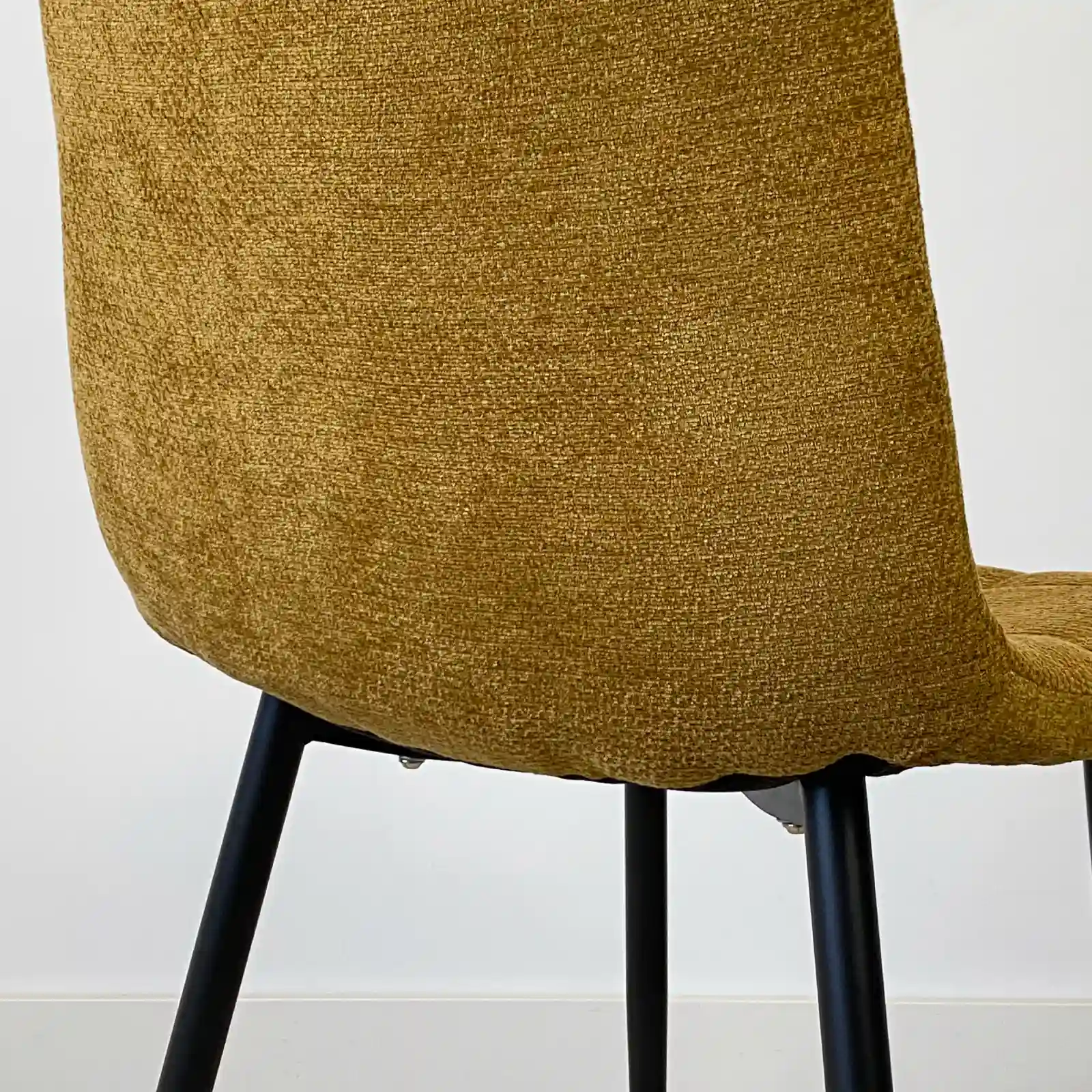 Set 4 sillas tela chenilla ocre SEVILLA - Imagen 5